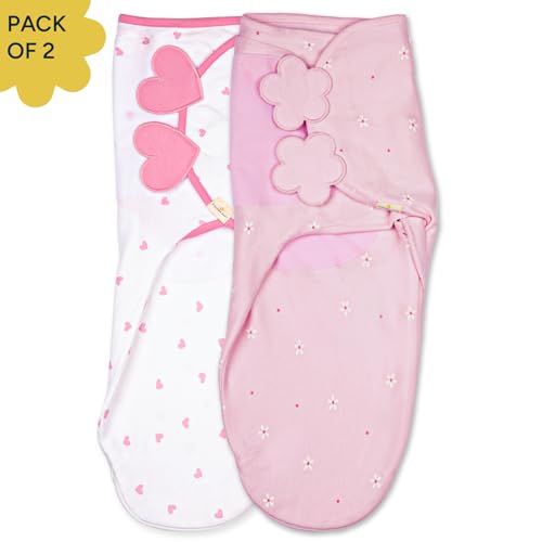 Image of NINTARABABY Swaddle Wrap for Newborns - Organic Cotton, 21 inch x 10 inch | Wake Me Not Swaddle with Baby-Safe Velcro, Ultra-Soft & Snug Sleep Sack, Breathable Swaddling Blanket, Gifts for 0-3 Months