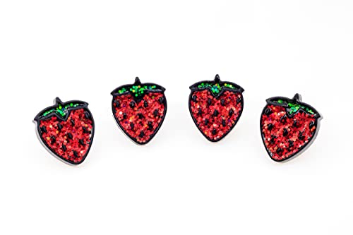 Image of FD&D Multiple Use Shining Screw Cap, Red Strawberry Pattern with M6 Machine Screw