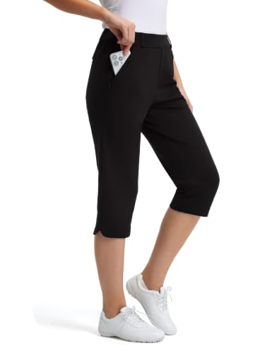 FitsT4 Sports Capri golf 18" femme taille haute noir XL