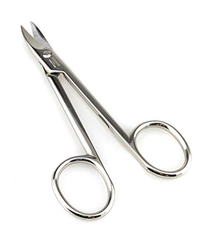 Henbor Heavy Duty Professional C45 Carbon Steel Toenail Scissors Pedicure Nail Cutters - Premium Quality Nickel Plated Pedicure Scissors For Thick And Hard Nails, Handcrafted In Premana Italy #TOP3
