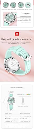 Image of OLEVS Luxury Diamond Small Female Watches - Stainless Steel Bracelet, Waterproof Business Dress Analog Luminous Date Ladies Watches