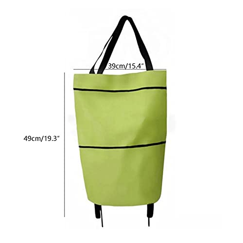 LICHUAN Einkaufstrolley Einkaufstasche mit Rädern, faltbar, wiederverwendbar, Einkaufstasche, Einkaufstasche… – Bild 3