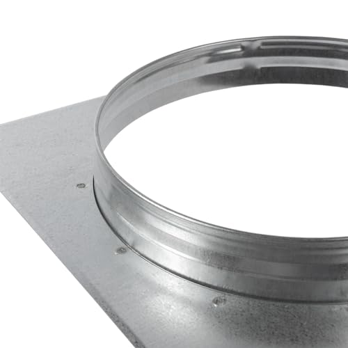 Duct Connector Flange - 10 Inch Ducting - Galvanized Steel - Straight or Flex Pipe Flange for Heating, Cooling, Air Ventilation Systems