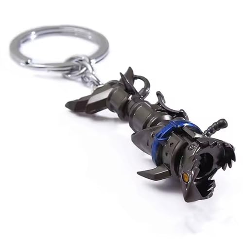 League of Legendes Jinx Cannon Lol Metal Keyring Gift Key Chain Jewelry for Car, as shown, Einheitsgröße