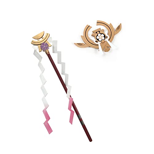 Genshin Impact Cosplay Props Weapons, Genshin Impact Yae Miko Headwear Varinha Adereços Cosplay