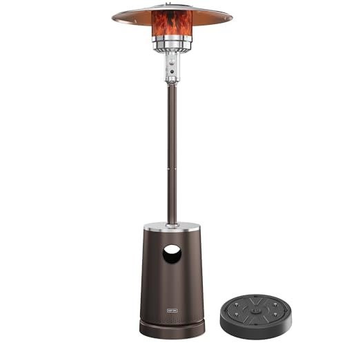 Eastoak55000btupatioheaterwithsandboxtabledesignthickerstainlesssteelburnerwheelstripleprotectionsystempropaneoutdoorheaterforhomeandresidentialcommercialgradebrown Urban Country Home Decor East oak 55000 btu patio heater with sand box table design thicker stainless steel burner wheels triple protection system propane outdoor heater for home and residential commercial grade brown urban country home decor