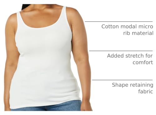 Image of Amazon Essentials Women's Slim-Fit Thin Strap Tank Top, Pack of 2