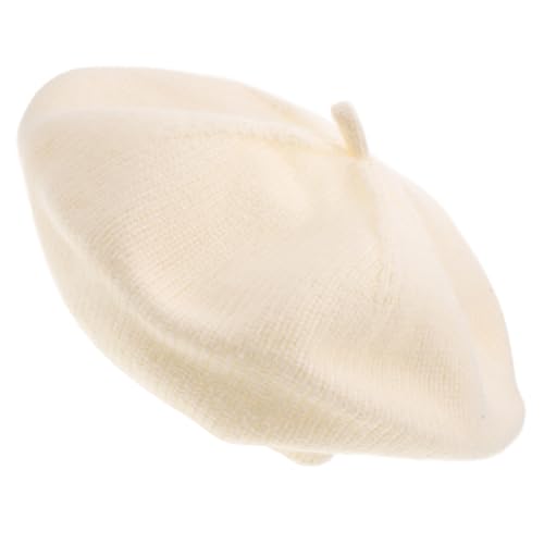 Fashionable French Style Beret Hat for Boys and Girls Knitted Boy Girl Caps Beige