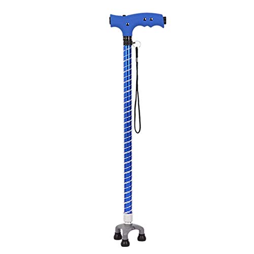 高齢者用歩行器 ウォーキングスティック スマート多機能 照明付き松葉杖 高齢者用 伸縮式調節可能な歩行器 軽量歩行器歩行器、耐久性のある移動補助器 興味深い Thoughtful