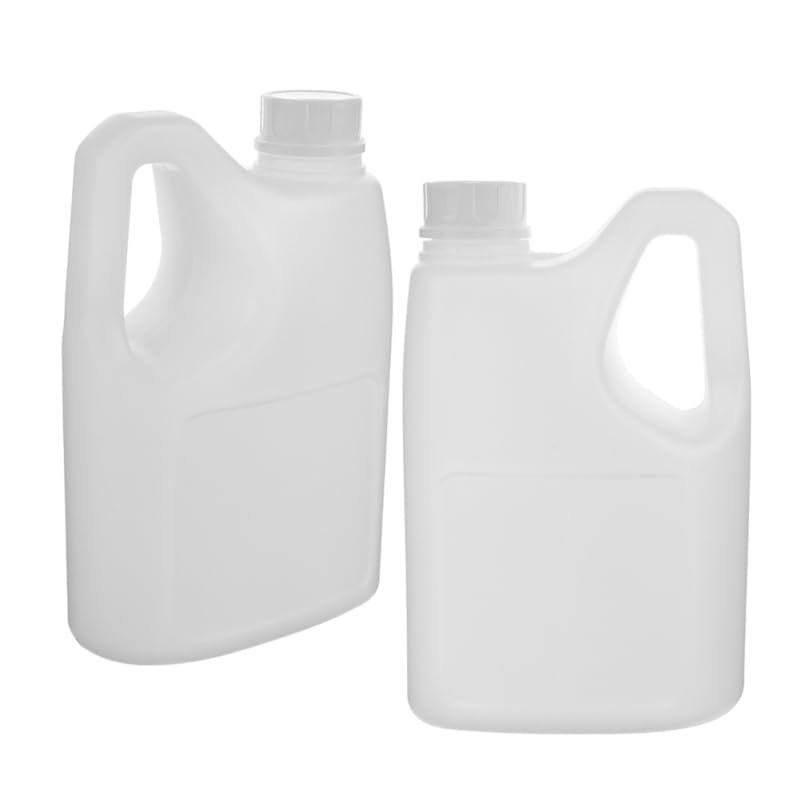 BESTYASH Pichet de Stockage de Jus 2L avec Poignée Bouteilles Vides en Plastique Récipient Polyvalent pour Miel Sirop Jus Usage Domestique et Commercial Lot de 2