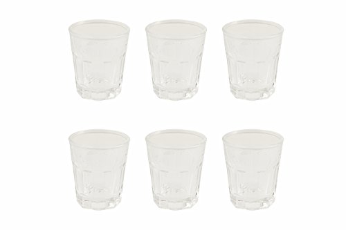 Villa d 'Este Home Tivoli One Shot Juego de 6 Vasos, Cristal, Transparente, 5 x 5 x 6 cm