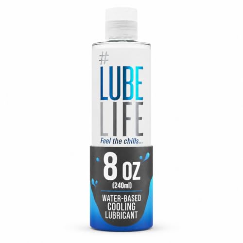 LUBELIFE Water-Based Cooling Personal Lubricant, Cool Tingling Feel for Men, Women, and Couples, 8 Fl Oz