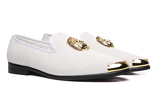 Men's Loafers Velvet Gold Buckle Party Prom Shoes