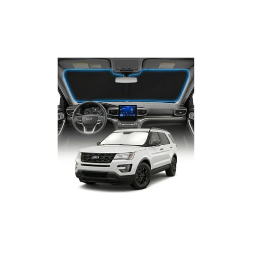 for Ford Explorer Sun Shade Windshield Cover - Custom Fit Explorer Accessories 2020-2025 2026 Sunshade Foldable UV Protection & Heat Shield Sun Visor Accessories