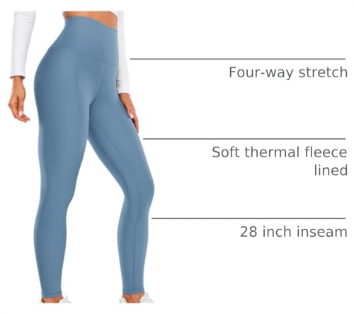 Image of CRZ YOGA Fleece Thermal Leggings 28'' | Thermal, Casual, Full Length, Winter, for Women