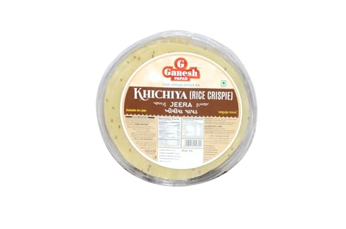 Image of Ganesh Papad Khichiya Rice Crispie Jeera Papad, Suitable for Jain, 400g