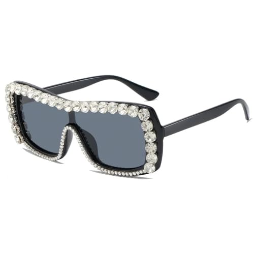 Lunettes de soleil diamant pour femme strass cristal vintage anti-UV400