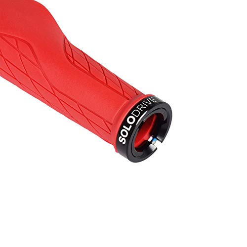 SOLODRIVE Ergonomic Design Mountain Bike Grips, Comfortable Bicycle Handlebar Grips, Single Lock-on and Non-Slip MTB Handle - Image 2