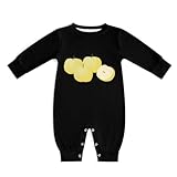 [STEBVI] ロンパース 秋の味覚の梨 ベビー服 長袖 カバーオール 女の子 男の子 赤ちゃん服 前開き パジャマ 新生児 幼児 かわいい 肌着 柔らかい 部屋着 寝間着 出産祝い プレゼント 6-9M