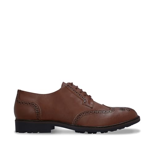 Zapatos de piel Gael Brown con acabados artesanales de alta gama