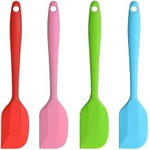 Silicone Spatula, 11 inch Large Rubber Spatulas Heat Resistant Non-Stick Flexible Kitchen Spatulas with Stainless Steel Core Scraper for Cooking, Baking, Mixing Tool 4-Piece