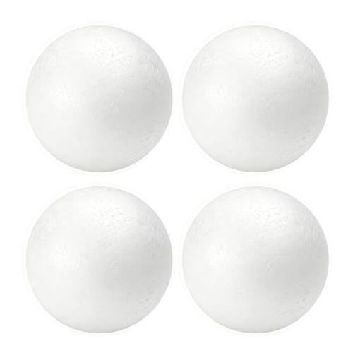 4 Pack 3 Inch Foam Ball White Smooth Styrofoam Balls for DIY Crafts and Decorations