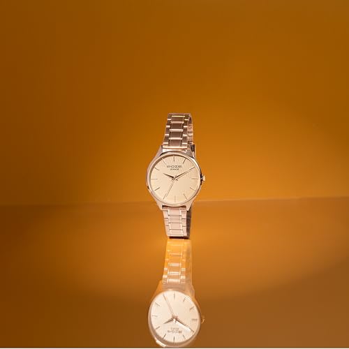 Image of Sonata Golden Hour Quartz Gold Round Dial Women's Watch | Stainless Steel Material | Multi Color Band - SP80111WM03