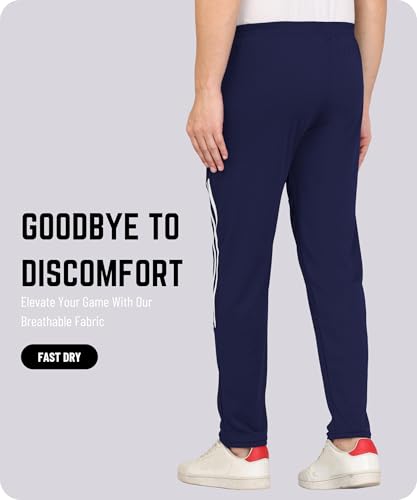 Image of SWADESI STUFF Athletic Track Pants for Men with Zipper Pockets | Stylish Regular Fit Stretchable Joggers