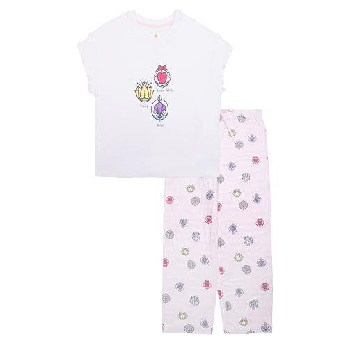 Ensemble pyjama Disney femme vêtement de nuit coton pantalon long t-shirt manches courtes