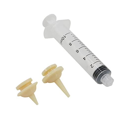 QIYADIN Pet Nursing Nipple with Syringe, Replacement Nipple, Dogs Feeding Syringe for Kittens, Puppies, Rabbits, Small Animals, Instead of Cats Feeding Bottles(10ml)