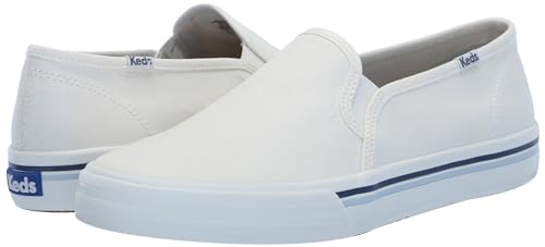 Image of Keds Womens Double Decker Canvas Slip On Sneakers Shoes Casual - Black