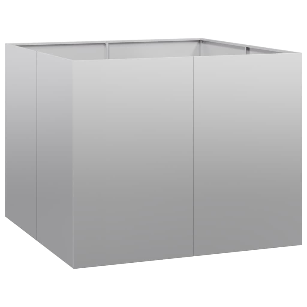 Ogrodnik stal ocynkowana 100 x 100 x 80 cm | Wzmocnienia wewnętrzne, otwarte dno do drenażu, do roślin i ziół