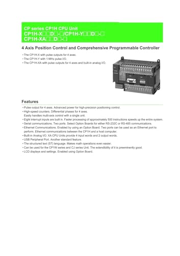 Contrôleur programmable CP1H-EX40DT-D pour automatisme industriel Omron