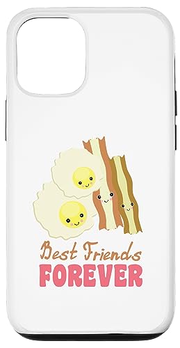 Image of iPhone 14 Pro Cute Kawaii Eggs and Bacon BFF Best Friends Forever Case