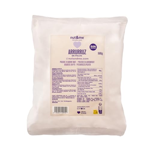Arrurruz en polvo 500 gr nut&me | Keto | Espesante neutro | Sin aditivos | Sin OGM | Ideal para repostería y cocina |