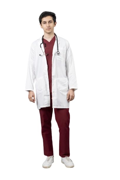 VastraMedwear Long Coat Men Medical Lab Coat | 3 Pocket Apron, Full Sleeves, Polycotton | Apron for Doctors Dentist and Students l Soft, Durable and Comfortable| Full Sleeves| White| 3XL (B0D5R3TRR3) Amazon Price History, Amazon Price Tracker