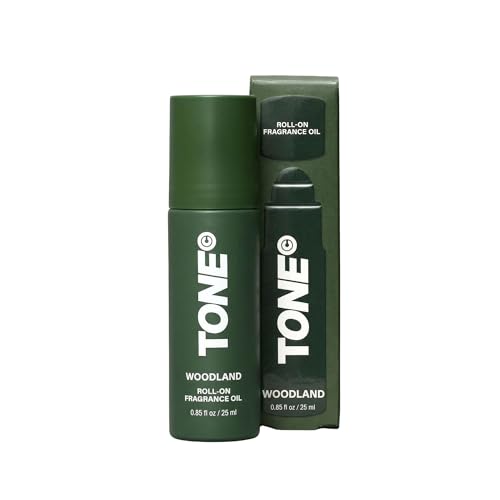 TONE Fragrance Oil - Woodland | Roll-on | Notes of Oud Leather and Sandalwood | Perfume Cologne Oil | Travel Size 0.85 fl oz