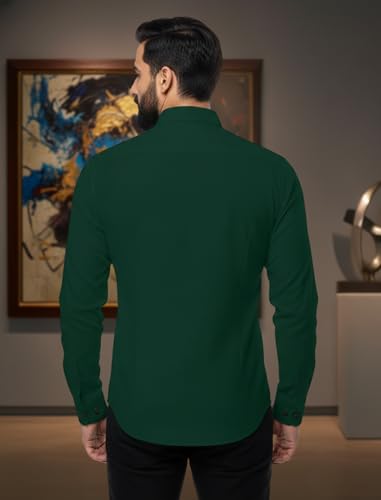 Image of Bellstone Men's Solid Cotton Shirt | Casual | Plain | Full Sleeve | Summer-Regular Fit| Men Stylish Shirt | Everyday Formal Wear |Soft Breathable Fabric | Everyday Smart Casual Wear