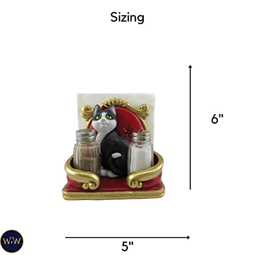 World of Wonders - Meow & Forever Series - Royal Catering - Collectible Decoratieve Smoking Kat Servethouder Zout… - Afbeelding 5