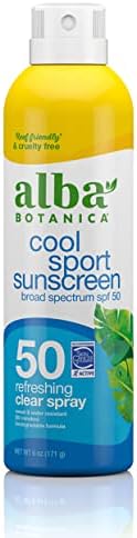 Alba Botanica Cool Sport Sunscreen Spray, SPF 50, 6 Oz