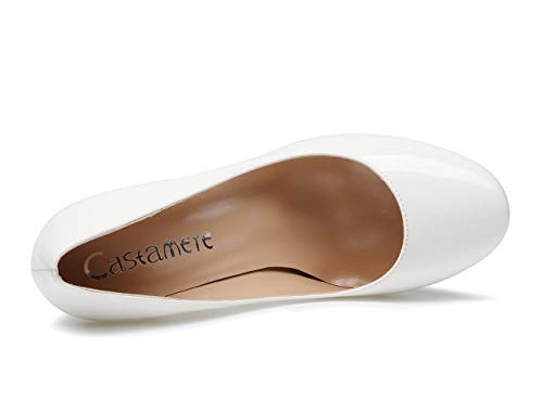 Castamere Womens High Block Heels Round Toe Pumps 10CM3