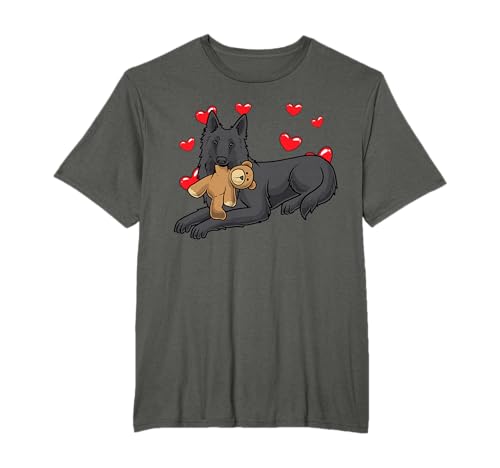 Berger Belge Groenendael Avec Animal En Peluche Et Cœurs T-Shirt