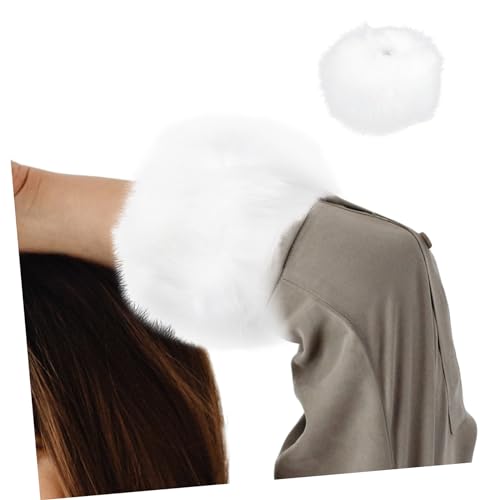 FRCOLOR Fur Cuff Sleeves Plush Oversleeve Cover for Cold Weather Comfortable Arm Warmers for Women Men