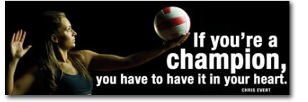 Women's Volleyball Motivational Poster, Laminated, 12