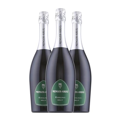 Menger-Krug Sekt Riesling Brut 75 cl Espumoso blanco (Caja de 3 Botellas de 75 cl)