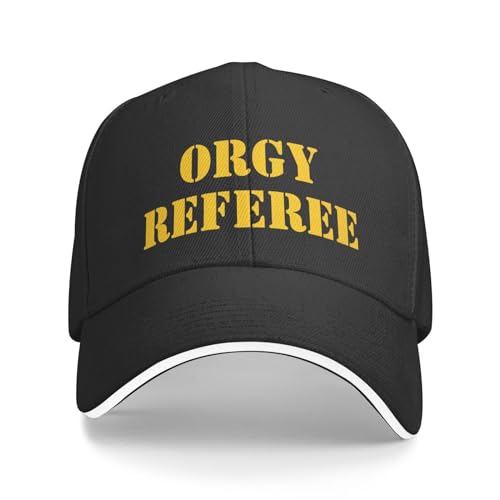 FWJZDSP Casquette de Baseball Orgy Referee Hat pour Hommes et Femmes, Chapeaux de Camionneur Amusants