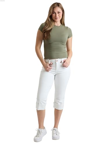 Royalty For Me Womens Women's Premium Stretch Essential Cuff Capri4