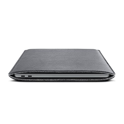 WOOLNUT Leather Sleeve Case for MacBook Pro 13 & MacBook Air 13/13.6 inch, Charge in Sleeve, Full-Grain Leather - Image 4