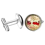 Aroncent Tree of Life Mens Round Cufflinks: Business Formal Shirt Accessories for Wedding Groomsmen - Father's Day Gift Gold