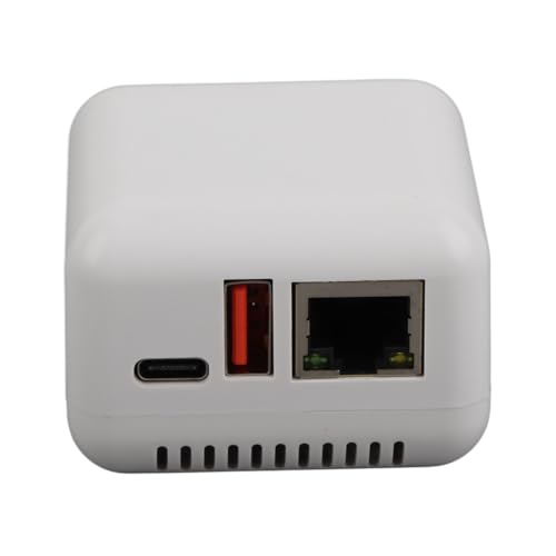 VELATEMOR Servidor de Impresión Inalámbrico, Servidor de Impresión de Red USB 2.0, Servidor de Compartimiento de Impresión de 5V LAN, Servidor de Impresión Inalámbrico para Android por 3.4 (Enchufe